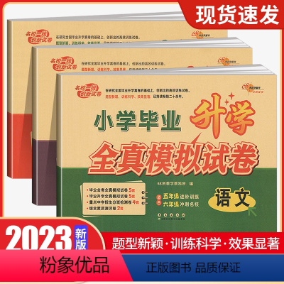 语数英[3本] 小学升初中 [正版]2023新版助学图书一线名师冲刺名校小学毕业升学全真模拟试卷语文数学小升初英语总复习