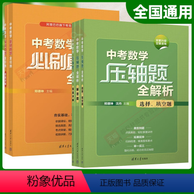 [套装2本]压轴题+必刷真题 初中通用 [正版]清华大学出版2023中考数学压轴题全解析中考数学必刷真题全归纳全国通用九