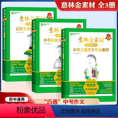 [全套3本]中考高分攻略 [正版]2024意林金素材初中分级作文素材中考主题作文夺分素材全新升级版实用文体高分攻略七八九