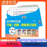 七年级上下册道德与法治 [正版]初中政治历史考点速查标签道德与法治贴纸粘性强小条七八九年级学生用标记本标签初一二三便签贴