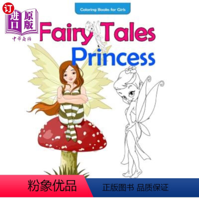 [正版]海外直订Coloring Books for Girls Fairy Tales & Princess: in