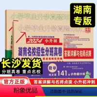 语文英语+数学[全套2本 湖南专版] 小学升初中 [正版]湖南专版2024版百校联盟小升初湖南四大名校入学分班真卷语文英