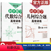 [正版]周计划初中数学几何+代数综合题高效训练九年级 初中初三九年级上下册数学思维训练应用题真题必刷题专项训练强化练习