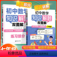 数学知识解题双图解 七年级/初中一年级 [正版]2024新版初中七年级上下册数学知识解题双图解2本套7年级知识梳理解题分