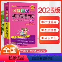 初中政治历史[合订本] 初中通用 [正版]2023版图解速记初中政治历史合订本基础知识大全统编版道德与法治初一二三速查速