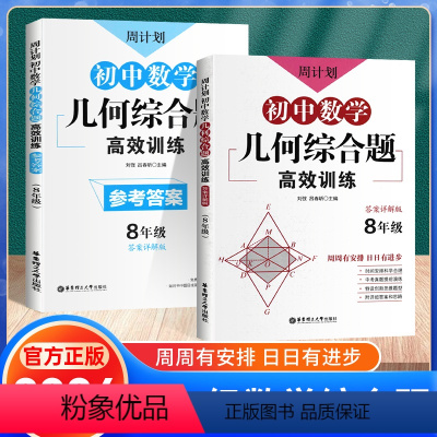 初中数学几何综合题 八年级/初中二年级 [正版]周计划 初中数学几何综合题高效训练8年级答案详解版 八年级同步训练题库真
