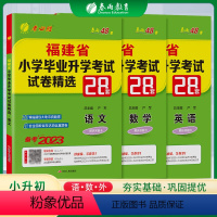 语数英套装 小学升初中 [正版]2023版福建小升初升学套装2022年福建省小学毕业升学考试卷精选真题卷28套卷语文数学