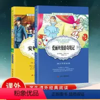 [正版]爱丽丝漫游奇境记+安妮日记中小学课外阅读书籍三四五六七八年级青少年彩绘版小学初中课外名著读物课外故事书文学精品