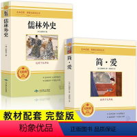 [共2册]简爱+儒林外史 [正版]九年级老师课外阅读书籍简爱 儒林外史初中课外必读名著重点梳理全面吃透名著 名师讲解重点