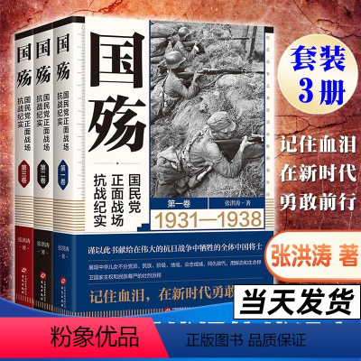 国殇[全3册] [正版]国殇:国民党正面战场抗战纪实 全三卷 张洪涛 著 战略防御阶段+战略相持阶段+战略反攻阶段 抗日