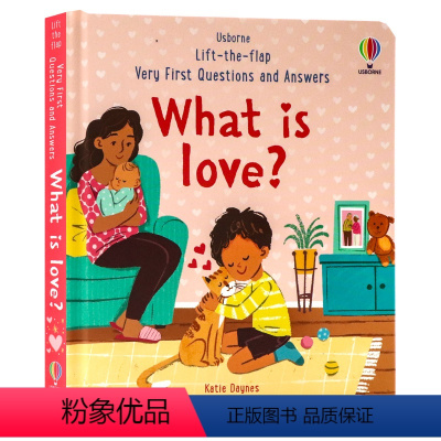 [正版]Usborne出品问与答系列 爱是什么英文原版绘本 What is love 幼儿启蒙生活习惯图画纸板翻翻书儿