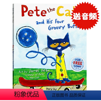 [正版]皮特猫和他的四颗时髦纽扣 英文原版绘本 Pete the Cat and his Four Groovy Bu