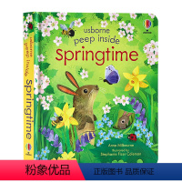 [正版]Usborne 偷偷看里面系列 春天 英文原版 Peep Inside springtime 儿童启蒙纸板机