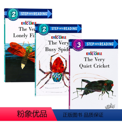 [正版]卡尔爷爷分级阅读3册英文原版 The Very Quiet Cricket 非常安静的蟋蟀 非常忙碌的蜘蛛 非