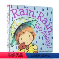 [正版]英文原版绘本 Rain Rain Go Away 雨雨走开低幼儿童英语早教启蒙童谣天气认知纸板书 名家作品Ca