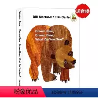 棕熊 [正版]英文原版绘本brown bear棕熊纸板书brown bear what do you see棕色的熊 英