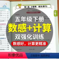 [数感+计算]双训练 五年级下 [正版]五年级下册计算题强化训练小学数感计算双训练人教版口算天天练数学思维专项训练计算题