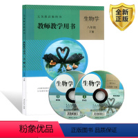 [正版]2024使用新版 初中生物学教师教学用书8八年级下册人教版含配套光盘 初中初二教师教学用书生物学八年级下册 人