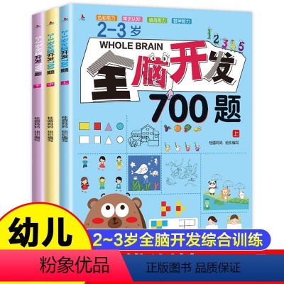 [正版]全3册2-3岁全脑开发700题 早教书宝宝益智奥数启蒙游戏书籍