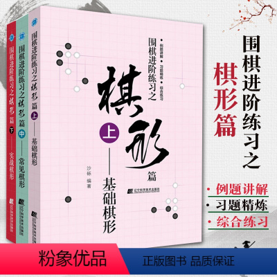 [正版]围棋进阶练习之棋形篇 上中下全套3册 基础棋形+常见棋形+实战棋形 沙砾围棋入门书籍围棋书籍大全围棋书少儿儿童