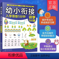 幼小衔接入学准备5分钟——识字500题 [正版]幼小衔接入学准备5分钟 识字500题 3-6岁儿童幼小衔接启蒙书籍 幼儿