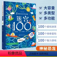[正版]3-6岁 5分钟专注力训练迷宫100 神秘恐龙 幼儿童全景迷宫大冒险 专注力大考验 全脑开发左右脑 启蒙益智智
