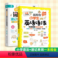 英语 小学通用 [正版]全2册 超有效图解小学生英语语法+图解词根词缀速记小学生英语单词6-12岁儿童小学生英语语法单词