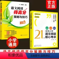 语文 小学通用 [正版]2册 21天攻克小学语文阅读核心考点+语文阅读得高分策略与技巧小学卷 6-12岁儿童阅读提分技巧
