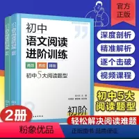 2册 初阶+中阶 初中通用 [正版]全2册 初中语文阅读进阶训练 初阶+中阶 张兴东12-15岁初中学生中考语文阅读答题