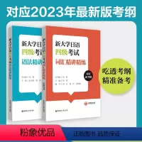 [正版]大学日语四级2本新大学日语四级考试词汇+语法精讲精练(附赠音频)