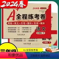 [人教语文+苏教数学] 三年级上 [正版]2024春 全程练考卷 三年级上册下册苏教版小学数学江苏版语文单元测试卷期中期