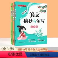 [美文摘抄与仿写] 小学通用 [正版]教育2024新版美文摘抄与仿写全3册一二三年级四五六年级上下册同步作文书培养写作语