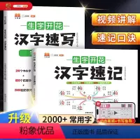 生字开花汉字速记2本套 小学通用 [正版]生字开花小学思维导图汉字速记+汉字速写小学生语文一二三四五六年级人教版生字组词