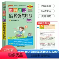 [英语]短语与句型 初中通用 [正版]2023新版PASS图解速记初中英语短语与句型初中七八九年级总复习基础知识点资料书