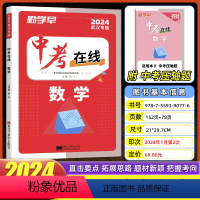 中考在线数学 初中通用 [正版]2024版 勤学早中考在线物理武汉 初中初三九年级中考勤学早中考在线物理课堂讲课后练同步
