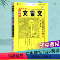 文言文古诗文译注全解 初中通用 [正版]2023版 初中文言文古诗文译注全解 语文完全解读七八九年级上册下册必背古诗词文