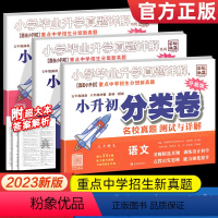 [语文+数学+英语]3本 小学升初中 [正版]2023版小学毕业升学卷真题详解小升初分类卷升级版五六年级语文数学英语冲刺