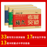 [正版]2021小学毕业升学考前突破语文数学英语3本名校名师小学升初中重点班分班招生模拟考试训练68所名校小升初复习预