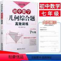 [正版]周计划初中数学几何综合题高效训练 七年级人教答案详解版 7年级上下册必刷几何题同步训练题库真题练习册解题技巧初