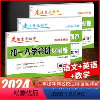 必刷卷[语文+数学+英语] 小学升初中 [正版]2024小升初走进重点初中初一入学分班必刷卷语文数学英语六年级小学毕业总