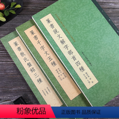[正版]篆书系列全套三册 篆书散氏盘铭三种+篆书千字文五种+篆书说文解字部首四种 毛笔篆书字帖简繁体对照成人书法碑帖临