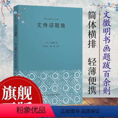 [正版]文待诏题跋 展示文徵明书画理念 看文徵明如何点评苏东坡黄庭坚赵孟頫等书画家作品中国古典艺术理论历代经典书论丛刊