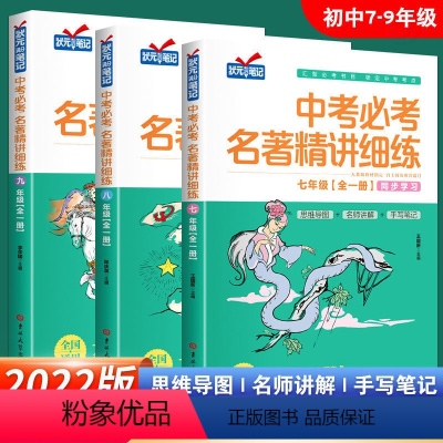 [全3册]中考必考名著精讲细练 初中通用 [正版]中考必考名著精讲细练七八九年级全套初中名著导读考点精练一本中考名著考点