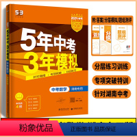 中考数学 湖南省 [正版]2024版 湖南中考5年中考3年模拟中考数学 五年中考三年模拟湖南初中七八九数学练习册初中模拟