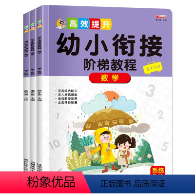 [正版]幼小衔接阶梯教程 数学 全3册 幼儿加法减法口算心算 幼升小阶梯教程儿童数学书 早教 学前班升一年级读书绘本启