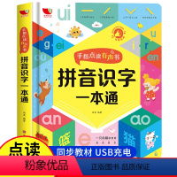 [质保90天/赠数据线]拼音识字一本通 [正版]拼音识字一本通 会说话的识字大王发声书 3-6岁 幼儿学前识字神器认字书