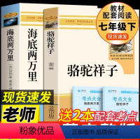 2本[人教-完整版]海底两万里+骆驼祥子 [正版]七年级下册必读骆驼祥子和海底两万里原著老舍人民教育出版社初中人教版完整