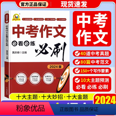 中考作文必看必练必刷 全国通用 [正版]2024新版手把手作文中考作文必看必练必刷中考满分作文文心出版社作文好词好句好段