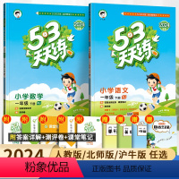 4本 53天天练+全优卷]语文+数学 人教版 一年级下 [正版]24春新版53天天练一年级下册语文数学人教版北师版下册小