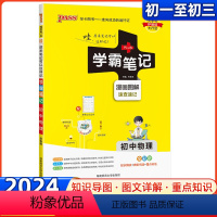 物理 初中通用 [正版]2024新版PASS绿卡图书学霸笔记初中物理通用版漫画图解速查速记全彩版初一二三七八九年级初中同